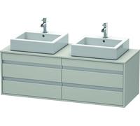 Duravit Ketho Meuble sous-vasque sur console suspendu, 1400x496x550 mm, 4 tiroirs, pour 2 vasques à poser, des deux côtés, KT6657B0707, KT6657B0707, Colorazione: Decoro grigio cemento opaco