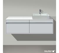 Duravit Ketho mobile con top, 2 scomparti estraibili, KT6697R1818, Ketho [Mobili da Bagno > Mobili Lavabo]