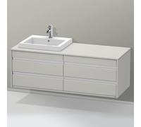 Duravit Ketho mobile con top, 2 scomparti estraibili, KT6757L0707, Ketho [Mobili da Bagno > Mobili Lavabo]