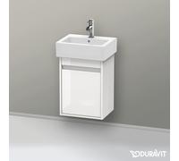 Duravit Ketho bâti-support de lavabo suspendu, 400x550x320 mm, 1 porte, charnières à droite, pour lave-mains Vero 070445, KT6630R2222, KT6630R2222, Colorazione: Decoro bianco lucido