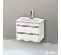 Duravit Ketho bâti-support lavabo suspendu, Compact, 600x480x385 mm, 2 tiroirs, pour ME by Starck 234263, KT645202222, KT645202222, Colorazione: Decoro bianco lucido