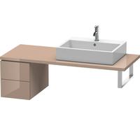 Duravit L-Cube Armoire basse pour console, largeur 320mm, profondeur 547mm, 2 tiroirs, LC583508686, LC583508686, Colorazione: Laccato lucido Cappuccino