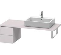 Duravit L-Cube Armoire basse pour console, largeur 320mm, profondeur 547mm, 2 tiroirs, LC583508787, LC583508787, Colorazione: Laccato Bianco Lilla Seta opaco Laccato opaco