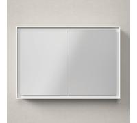 Duravit L-Cube armoire de toilette avec éclairage LED, 2 portes, prise E, 1000x155x700mm, blanc, LC7552018181000, LC7552018181000, Versione: senza illuminazione lavabo