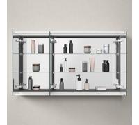 Duravit L-Cube armoire de toilette avec éclairage LED, blanc, 1200x155x700mm, 3 portes, prise de courant E, LC7553018181000, LC7553018181000, Versione: senza illuminazione lavabo