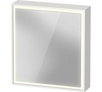 Duravit L-Cube armoire de toilette avec éclairage LED, blanc, 650x155x700mm, 1 porte, charnière à droite, prise de courant J, LC7550R18182000, LC7550R18182000, Versione: senza illuminazione lavabo