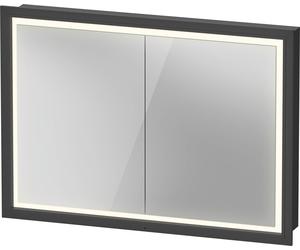 Duravit L-Cube armoire de toilette avec éclairage LED, graphite mat, 1000x155x700mm, 2 portes, Touch-LED, prise F, LC7652049490000, LC7652049490000
