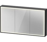 Duravit L-Cube armoire de toilette avec éclairage LED, graphite mat, 1200x155x700mm, 3 portes, prise de courant J, LC7553049492010, LC7553049492010, Versione: con illuminazione lavabo