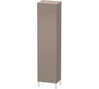 Duravit L-Cube Armoire haute individuelle 1 porte, 3 tablettes en verre, 1 tablette en bois, butée à droite, hauteur min. 1321 mm - max. 2000 mm, largeur min. 250 mm - max. 500 mm, profondeur min. 200