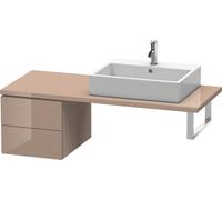 Duravit L-Cube Base pour console, largeur 420mm, profondeur 547mm, 2 tiroirs, LC583608686, LC583608686, Colorazione: Laccato lucido Cappuccino