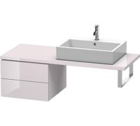 Duravit L-Cube Base pour console, largeur 520mm, profondeur 547mm, 2 tiroirs, LC583702727, LC583702727, Colorazione: Laccato lucido bianco lilla lucido