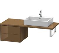 Duravit L-Cube Base pour console, largeur 520mm, profondeur 547mm, 2 tiroirs, LC583706161, LC583706161, Colorazione: Laccato lucido marrone oliva