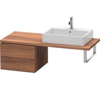 Duravit L-Cube Base pour console, largeur 520mm, profondeur 547mm, 2 tiroirs, LC583707979, LC583707979, Colorazione: Decorazione naturale in noce