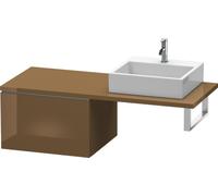 Duravit L-Cube Base pour console, largeur 620mm, profondeur 547mm, 1 tiroir, LC583306161, LC583306161, Colorazione: Laccato lucido marrone oliva