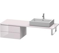 Duravit L-Cube Base pour console, largeur 620mm, profondeur 547mm, 2 tiroirs, LC583802727, LC583802727, Colorazione: Laccato lucido bianco lilla lucido
