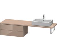 Duravit L-Cube Base pour console, largeur 820mm, profondeur 547mm, 2 tiroirs, LC585908686, LC585908686, Colorazione: Laccato lucido Cappuccino