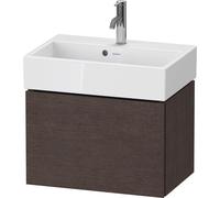 Duravit L-Cube bâti-support de lavabo suspendu, Compact, 1 tiroir, 584x394x391mm, LC611907272, LC611907272, Colorazione: impiallacciato in vero legno di quercia scuro spazzolato e vero legno