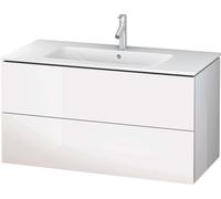 Duravit L-Cube - Mobile da lavabo 550x1020x481 mm, 2 cassetti, bianco lucido LC624202222