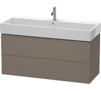 Duravit Mobile contenitore L-Cube a parete 2 cassetti 118,4×45,9 cm Flanella Grigio seta opaco
