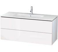 Duravit L-Cube - Mobile da lavabo 550x1220x481 mm, 2 cassetti, bianco lucido LC624302222