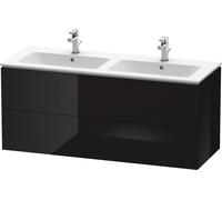 Duravit L-Cube bâti-support lavabo suspendu, 2 tiroirs, 1290x550x481mm, LC625804040, LC625804040, Colorazione: Laccato nero lucido