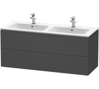 Duravit L-Cube bâti-support lavabo suspendu, 2 tiroirs, 1290x550x481mm, LC625804949, LC625804949, Colorazione: Grafite opaco Decor