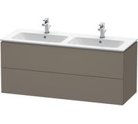 Duravit L-Cube bâti-support lavabo suspendu, 2 tiroirs, 1290x550x481mm, LC625809090, LC625809090, Colorazione: Flanella Grigio seta opaco laccato opaco