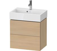 Duravit L-Cube bâti-support lavabo suspendu, Compact, 2 tiroirs, 584x544x391mm, LC621907171, LC621907171, Colorazione: Rovere mediterraneo impiallacciato in vero legno