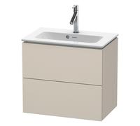 Duravit L-Cube bâti-support lavabo suspendu, Compact, 2 tiroirs, 620x550x391mm, LC625609191, LC625609191, Colorazione: Taupe Matt DÃ©cor