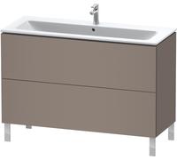 Duravit L-Cube bâti-support pour lavabo à poser, 2 tiroirs, 1220x704x481mm, LC662804343, LC662804343, Colorazione: Basalto opaco decoro opaco