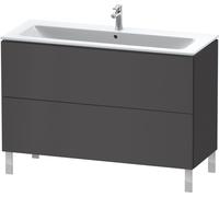 Duravit L-Cube bâti-support pour lavabo à poser, 2 tiroirs, 1220x704x481mm, LC662804949, LC662804949, Colorazione: Grafite opaco Decor