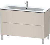 Duravit L-Cube bâti-support pour lavabo à poser, 2 tiroirs, 1220x704x481mm, LC662809191, LC662809191, Colorazione: Taupe Matt DÃ©cor