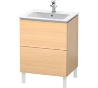 Duravit L-Cube bâti-support pour lavabo à poser, 2 tiroirs, 620x704x481mm, LC662507171, LC662507171, Colorazione: Rovere mediterraneo impiallacciato in vero legno