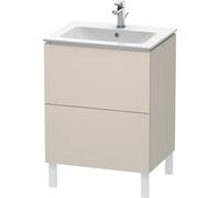 Duravit L-Cube bâti-support pour lavabo à poser, 2 tiroirs, 620x704x481mm, LC662509191, LC662509191, Colorazione: Taupe Matt DÃ©cor