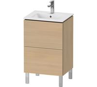 Duravit L-Cube bâti-support pour lavabo à poser Compact, 2 tiroirs, 520x704x421mm, LC667107171, LC667107171, Colorazione: Rovere mediterraneo impiallacciato in vero legno