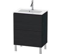 Duravit L-Cube bâti-support pour lavabo à poser, Compact, 2 tiroirs, 620x704x391mm, LC667301616, LC667301616, Colorazione: Rovere nero decorativo
