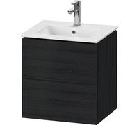 Duravit L-Cube bâti-support pour lavabo suspendu, Compact, 2 tiroirs, 520x550x421mm, LC621801616, LC621801616, Colorazione: Rovere nero opaco