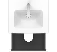 Duravit L-Cube bâti-support pour lavabo suspendu, Compact, 2 tiroirs, 520x550x421mm, LC621802222, LC621802222, Colorazione: Decoro bianco lucido