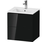 Duravit L-Cube bâti-support pour lavabo suspendu, Compact, 2 tiroirs, 520x550x421mm, LC621804040, LC621804040, Colorazione: Laccato nero lucido