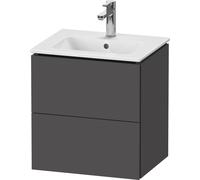 Duravit L-Cube bâti-support pour lavabo suspendu, Compact, 2 tiroirs, 520x550x421mm, LC621804949, LC621804949, Colorazione: Grafite opaco Decor