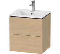 Duravit L-Cube bâti-support pour lavabo suspendu, Compact, 2 tiroirs, 520x550x421mm, LC621807171, LC621807171, Colorazione: Rovere mediterraneo impiallacciato in vero legno