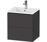 Duravit L-Cube bâti-support pour lavabo suspendu, Compact, 2 tiroirs, 520x550x421mm, LC621808080, LC621808080, Colorazione: Decoro grafite super opaco