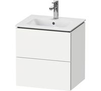 Duravit L-Cube bâti-support pour lavabo suspendu, Compact, 2 tiroirs, 520x550x421mm, LC621808484, LC621808484, Colorazione: Decoro bianco super opaco
