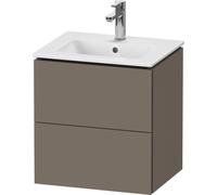 Duravit L-Cube bâti-support pour lavabo suspendu, Compact, 2 tiroirs, 520x550x421mm, LC621809090, LC621809090, Colorazione: Flanella Grigio seta opaco laccato opaco