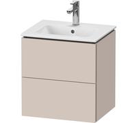 Duravit L-Cube bâti-support pour lavabo suspendu, Compact, 2 tiroirs, 520x550x421mm, LC621809191, LC621809191, Colorazione: Taupe Matt DÃ©cor