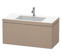 Duravit L-Cube c-bonded Ensemble suspendu, 1 tiroir, sans trop-plein, 1 trou pour robinet, 1000x500x480mm, LC6918O7575, LC6918O7575, Colorazione: Arredamento in lino