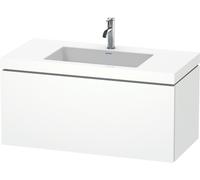 Duravit L-Cube c-bonded Ensemble suspendu, 1 tiroir, sans trop-plein, 1 trou pour robinet, 1000x500x480mm, LC6918O1818, LC6918O1818, Colorazione: Bianco opaco Decor bianco opaco