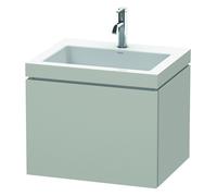 Duravit L-Cube c-bonded Ensemble suspendu, 1 tiroir, sans trop-plein, 1 trou pour robinet, 600x500x480mm, LC6916O0707, LC6916O0707, Colorazione: Decoro grigio cemento opaco