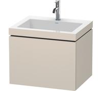 Duravit L-Cube c-bonded Ensemble suspendu, 1 tiroir, sans trop-plein, 1 trou pour robinet, 600x500x480mm, LC6916O9191, LC6916O9191, Colorazione: Taupe Matt DÃ©cor