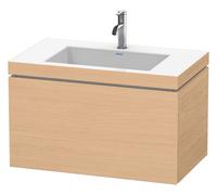 Duravit L-Cube c-bonded Ensemble suspendu, 1 tiroir, sans trop-plein, 1 trou pour robinet, 800x500x480mm, LC6917O3030, LC6917O3030, Colorazione: Rovere naturale decorativo